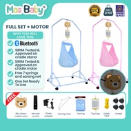 Mas Baby Spring Cot Full Set Cradle Stand Buaian Bayi Sama Motor