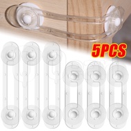 5Pcs Transparent Drawer Lock - Baby Safety Lock - Anti-opening Soft Belt Safety Lock - Anti-pinch, A