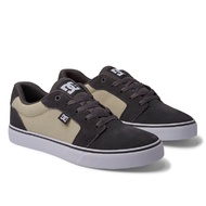 DC Mens Anvil Grey/White/Grey Vulcanized Shoe Shoes for Men Sneakers
