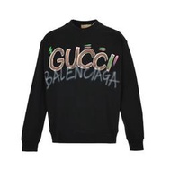 巴黎世家Balenciaga X Gucci聯名白板筆塗鴉字母長袖T恤 代購