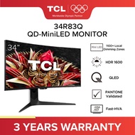 TCL QD-Mini LED Gaming Monitor 34R83Q |  HDR 1600 | 1100+ Local Dimming Zones | 4K 170Hz