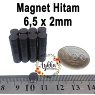 6.5x2mm Black Magnet Ferrite Magnet Round Coin Fridge Magnet 6.5x2 mm