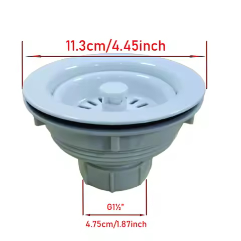 11.3cm White Color Kitchen Sink Plug ABS Sink Filter Sink Drainer Stopper White Strainer 3-1/2 strai
