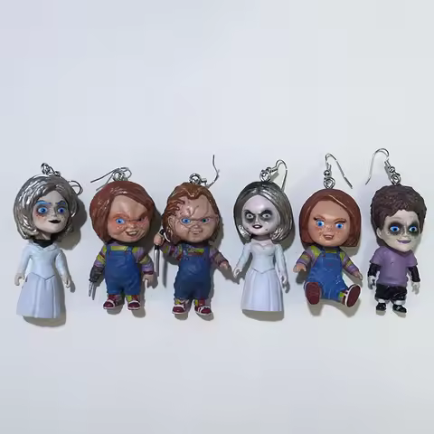 Chucky Earrings, Child’s Play, Statement Earrings Six piece set of earrings