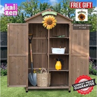 🇲🇾KAIZEN STORE SALE🇲🇾 [98*58*170CM] Anticorrosion Outdoor Solid Wood Cabinet Rain-Proof FREE GIFT