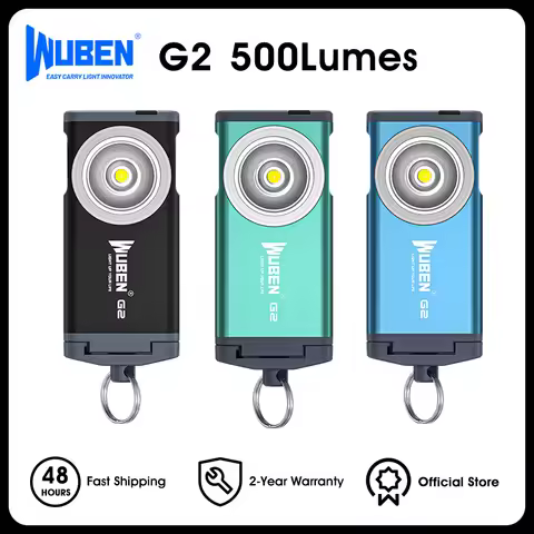 WUBEN G2 Multi-functional Mini EDC LED Keychain Flashlight 500 Lumen Rechargeable 5 Modes Magnetic T