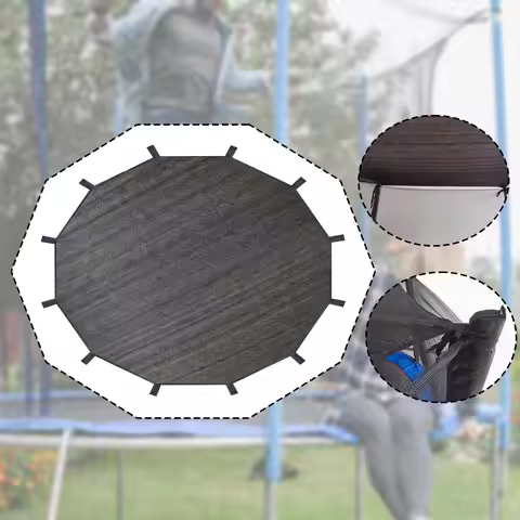 Trampoline Sunshade Cover 16 ft Easy Setup Portable Playground for 12 Poles