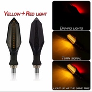 lampu sein led motor drl 2 warna sen running jalan moge vixion byson - merah - kuning lampu sein
