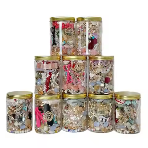 Jewelry Jar Gift Set Birthday Jewelry Present Vintage Mystery Jewelry Jar for Women Surprise Mixed S