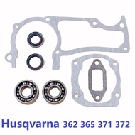 Crankshaft Bearing Oil Seals Muffler Cylinder Crankcase Sealing Gasket Set For HUSQVARNA 362 365 371