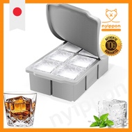 FGIUKC Silicone Ice Cube Tray - 5cm Square Ice Maker - Soft Release, Durable, and Versatile DIY Free