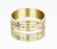 西班牙硬幣戒指 1 比塞塔 1975 年男士硬幣戒指 女士硬幣戒指