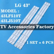 NEW 6 PCS 43LF510T 43LJ510T LG 43" LED TV BACKLIGHT(LAMP TV) LG 43 INCH LED TV 43LF510 43LJ510