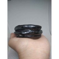 3 coil black bahar root bracelet
