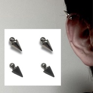 穴いらず スパイクコーン 2個セット 軟骨ピアス マグネット式 フェイクピアス ノンホールピアス イヤリング 地雷系 量産