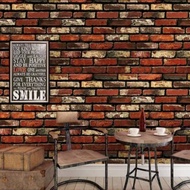 45cm x 10m PREMIUM Classic vintage orange yellow brick Motif wallpaper code 6311