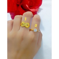 PEKANBARUJEWELRY - RING CRYSTAL PLATED + 24KARAT GOLD PLATEDINFINITY 24K GOLD RING