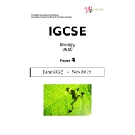 IGCSE Biology 0610 | Paper 4 | Question Papers
