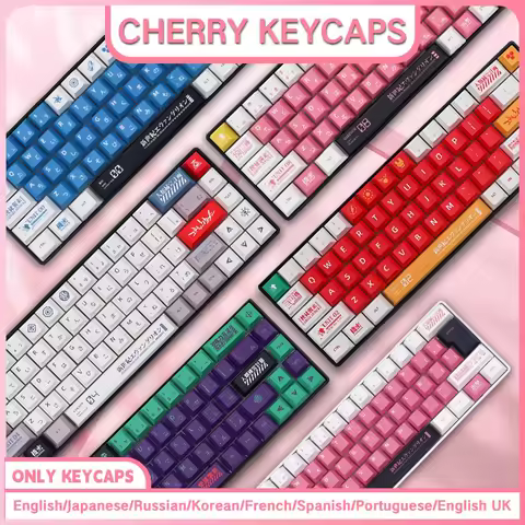 Brazilian Korean Japanese Spanish French Russian Cherry Profile Keycap ISO Enter 7U Custom Anime Key