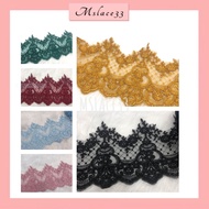 [ R-012 ] Trimming Border Lace Pengantin/Renda Baju/ Lace Baju Nikah Meter / Lace Cantik Lebar 24CM