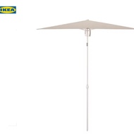 TVETO ทเวเตอ ร่มสนาม เอียงได้/เบจ-เทา ขาว 180x145 ซม. IKEA