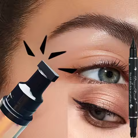 Black Eyeliner Stamp Triangle Dual-ended Liquid Eyeliner Waterproof Sweat-proof Quick Dry Eyeliner M