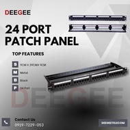 24-Port Cat6 Patch Panel - 1U Rack Mount