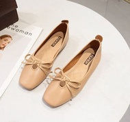 [Hoàn tiền 15%][OD12] Giày bệt búp bê nữ đế bằng da mềm đính nơ xinh xắn hàng QC cao cấp - Kèm hình 