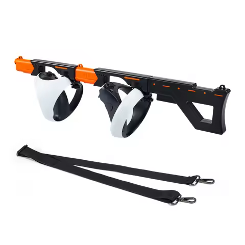 Magnetic VR Gun Stock for PSVR2,Handle Attachment with Shoulder Straps for Enhance FPS Gaming Experi
