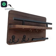 1F Key Holder Wall Mounted Coat Bag Hanger Rack Key Decorative Hook for Entryway Mudroom Hallway Bat