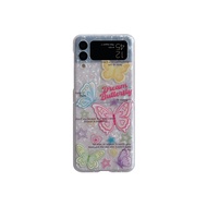 เคสกันกระแทกสวยงามกันน้ำสำหรับ Samsung Galaxy Z Flip4 Z Flip3นิ้ว PC Samsung Z Flip4 Z เคสโทรศัพท์ป้องกัน Flip3