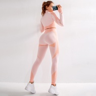y Women clothes Seamless Set Fitness Leggings+Long Sleeve crop top gothic Suit Tracksuit Active Wear gym leggings pants
