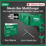 ISKU Mesin bor listrik 10mm Electric drill 10 mm Bolak balik Tangan 10mm Mesin Bor