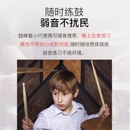 Set drumstick silikon 5A7A untuk latihan, drumstick senyap dengan kesan pengurangan bunyi, penutup p