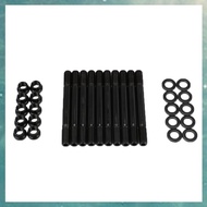 (OAKF) For 207-4203 Cylinder Head Studs Point Head for EVO8 EVO9 94-19 4G63 7-Bolt 11mm