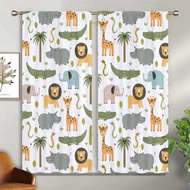 Thin Style 90g Dinosaur Small Animal Rod Curtains Gram Weight Light Curtains Any Size Customization