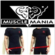 International Black Plain Muscle Mania Fitness Shirt V02