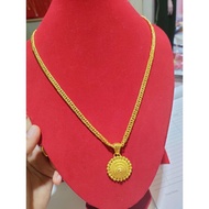 24k gold plated crystal necklace