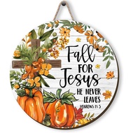 Fall Wooden Wreaths for Front Door Thanksgiving Autumn Pumpkin Welcome Sign Decor Fall Decorations f