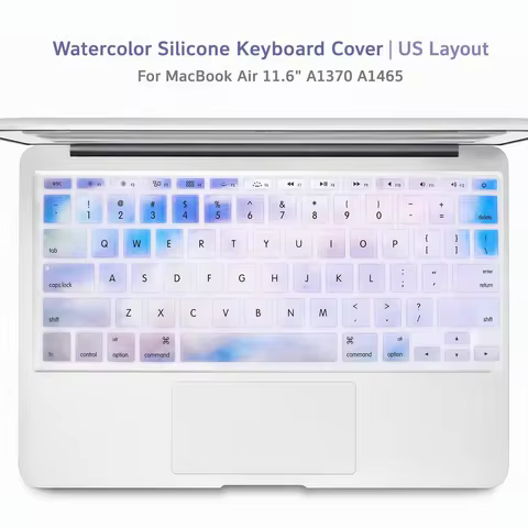 Silicone Keyboard Cover for MacBook Air 11" 11.6" A1370 A1465 Ultra Thin Keyboard Dustproof Protecti