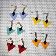 triangle Dangle statement beads earring