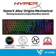 Papan Kekunci Gaming HyperX Alloy Origins Suis Aqua / Merah / Biru Untuk Desktop Komputer Riba 4P5N9