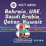 Bahrain/Saudi Arabia/UAE/Qatar/Kuwait 10-30GB Total Usage - Receive eSIM QR Code on the same day
