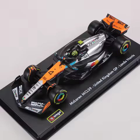 Burago 1:43 McLaren MCL39 Britain GP 2025 F1 Team Hardcover Edition NO.4 Alloy Model Car