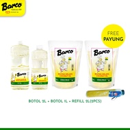 Minyak Barco 2 Pcs Refill 2 Liter & Botol 2 Liter & 1 Liter (Free Payung)