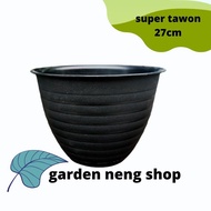 SUPER WASP POT 27 CM BLACK - WHOLESALE WASP POT PLASTIC POT 27CM - BEAUTIFUL FLOWER POT VASE