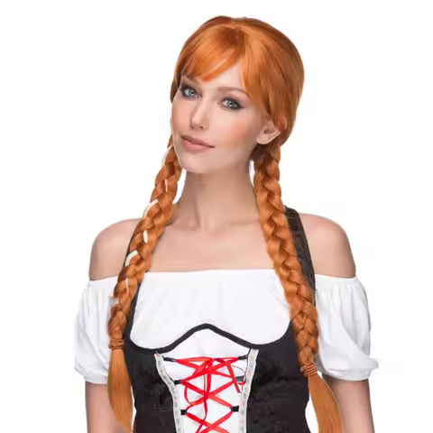 HAIRJOY Synthetic Hair Octoberfest Beer Cosplay Wigs Anna German Beer Maid Costume Wig