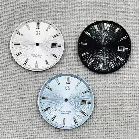 33.5mm dial NH35 dial 39.5mm case Snowflake radiation watch accessories GS dial for Seiko mod