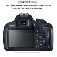 For Canon EOS 1200D 1300D 1500D 2000D Rebel T5 T6 T7 Kiss X70 X80 X90 Tempered Glass 9H Camera LCD Screen Protector Film