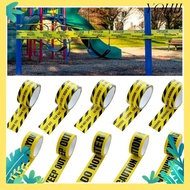 YOHII Warning Tape, 4.8CM*25M Black Character Caution Signs Adhesive Tape, Tool DO NOT ENTER Yellow 